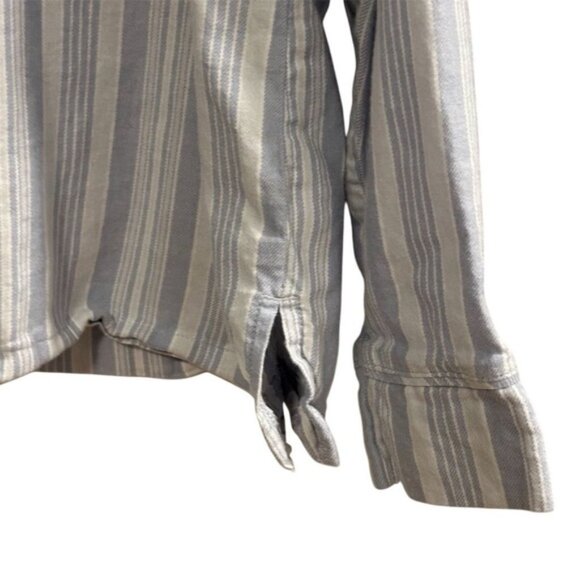 Haven Well Within Women's Striped Pajama Set XL Blue White Organic Cotton - Picture 6 of 14